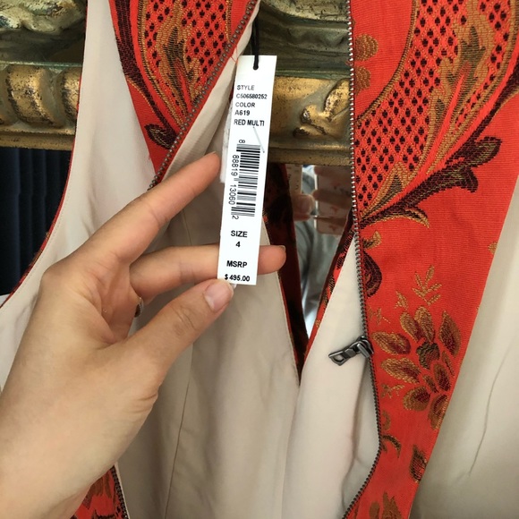 Alice + Olivia Mollie Fit & Flare Brocade Dress - Picture 10 of 11